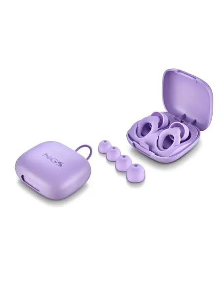 NGS NOON Purple: tapones silicona 23 dB con estuche