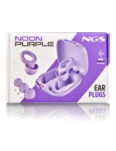 NGS NOON Purple: tapones silicona 23 dB con estuche