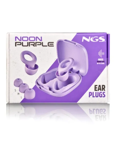 NGS NOON Purple: tapones silicona 23 dB con estuche