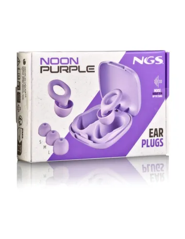 NGS NOON Purple: tapones silicona 23 dB con estuche