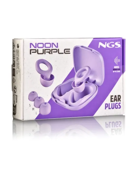 NGS NOON Purple: tapones silicona 23 dB con estuche