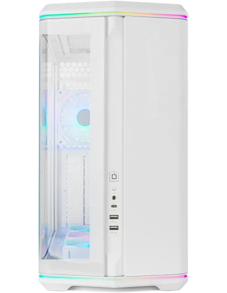 Caja Semitorre ATX Nox Hummer Anvil aRGB Blanca