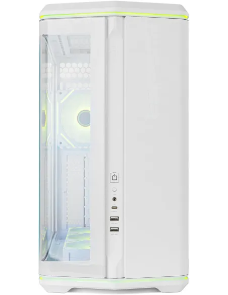 Caja Semitorre ATX Nox Hummer Anvil aRGB Blanca