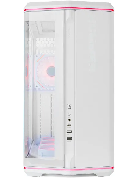 Caja Semitorre ATX Nox Hummer Anvil aRGB Blanca