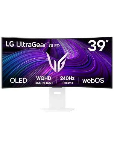 LG UltraGear 39GX90SA-W 39" WQHD 240Hz OLED Curvo G-SYNC FreeSync Gaming Blanco Smart USB-C