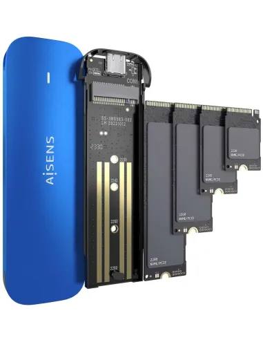 Caja Externa AISENS ASM2-026BLU M.2 NVMe USB-C 10Gbps
