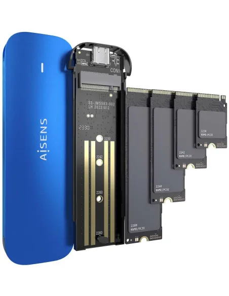 Caja Externa AISENS ASM2-026BLU M.2 NVMe USB-C 10Gbps
