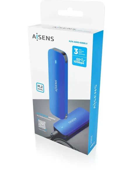 Caja Externa AISENS ASM2-026BLU M.2 NVMe USB-C 10Gbps