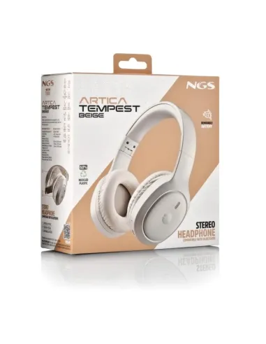 NGS Artica Tempest Beige: auriculares Bluetooth 80 h