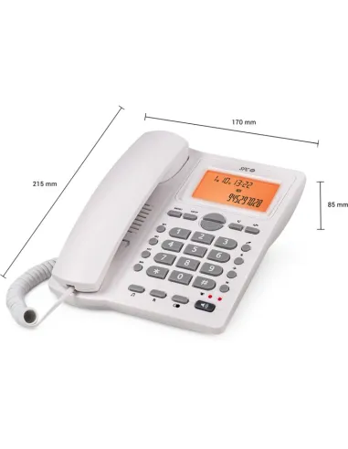 SPC Office ID 2: teléfono fijo con pantalla ámbar