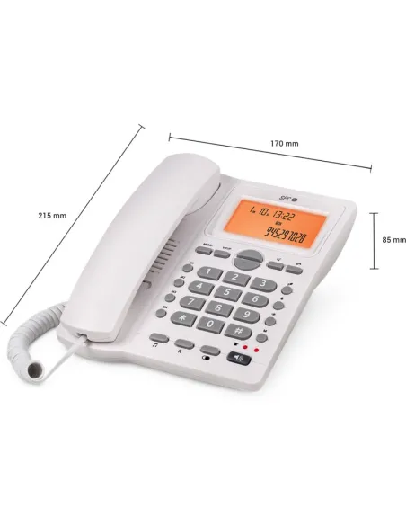 SPC Office ID 2: teléfono fijo con pantalla ámbar