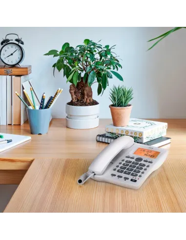 SPC Office ID 2: teléfono fijo con pantalla ámbar