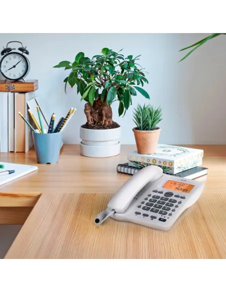 SPC Office ID 2: teléfono fijo con pantalla ámbar
