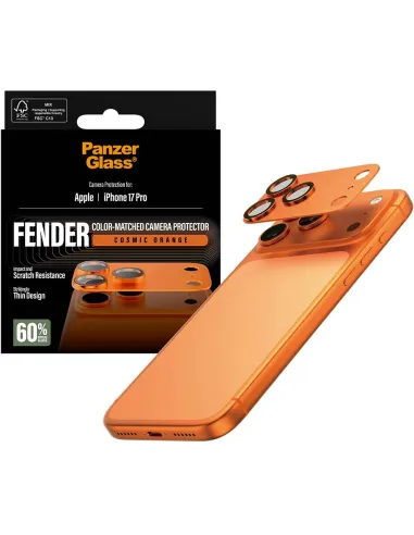 Protector de cámara iPhone 17 Pro PanzerGlass naranja