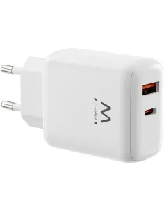 Ewent EW1329 Cargador Rápido GaN de 45W USB-C PD y USB-A QC-1410375