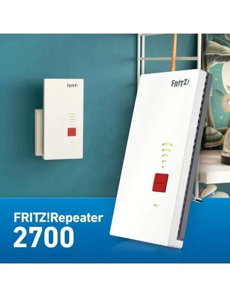FRITZ!Repeater 2700 Blanco: repetidor Wi-Fi 7 con LAN 2,5