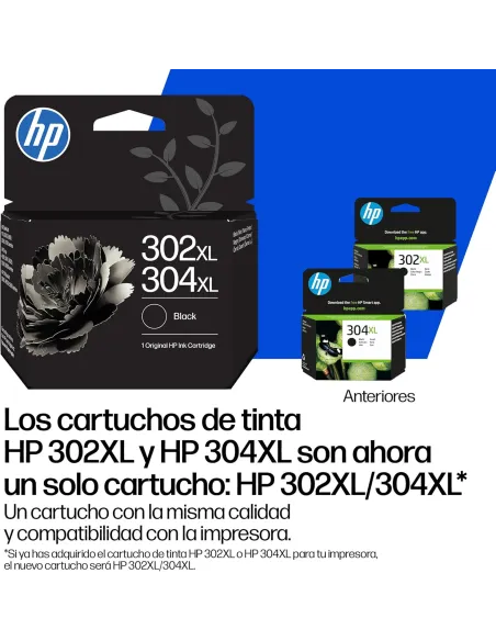 HP 302XL/304XL negro XL original: cartucho 300 págs.