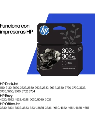 HP 302XL/304XL negro XL original: cartucho 300 págs.