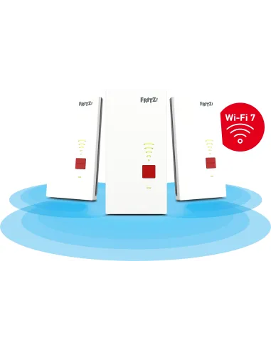 FRITZ! Mesh Set 2700 3x Pack Repetidor Wi-Fi 7 Doble Banda hasta 6.500 Mbps