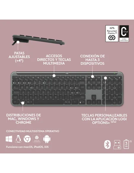 Kit Logitech Signature Slim Combo MK950 negro