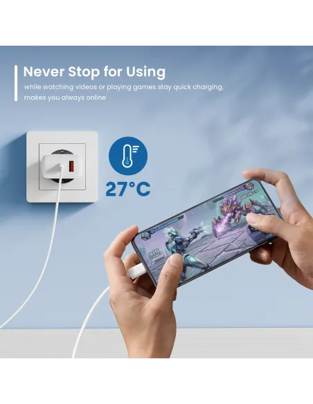 Ewent EW1329: cargador GaN 45W USB-C PD y USB-A oficina