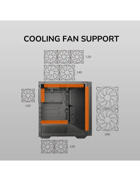 Cougar MX600 Max RGB Black: Semitorre ATX 2x200 mm USB-C 20G