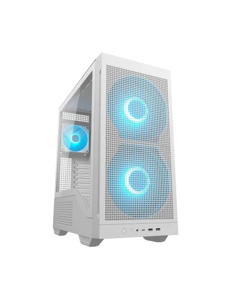 Cougar MX600 Max RGB White Semitorre ATX con 2 Ventiladores Frontales de 200 mm ARGB PWM