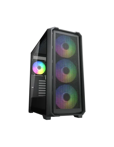 Cougar MX600 Air Black Torre Mid-Tower E-ATX con 4 Ventiladores aRGB Instalados