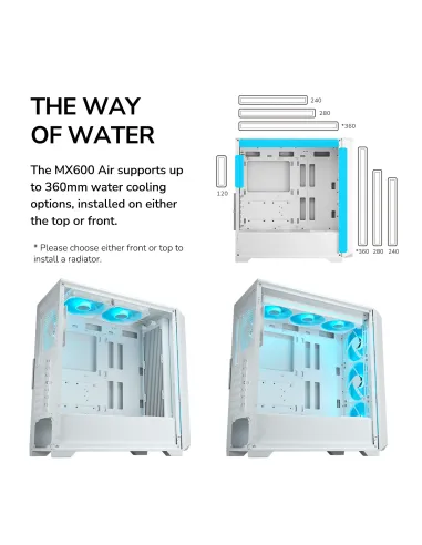 Cougar MX600 Air White: E-ATX airflow ARGB GPU 400 mm