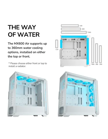 Cougar MX600 Air White: E-ATX airflow ARGB GPU 400 mm