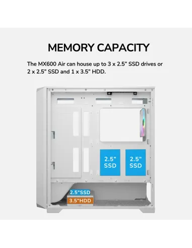 Cougar MX600 Air White: E-ATX airflow ARGB GPU 400 mm