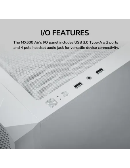 Cougar MX600 Air White: E-ATX airflow ARGB GPU 400 mm