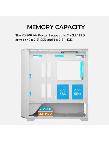 Cougar MX600 Air Pro Black: E-ATX 6 ventiladores ARGB