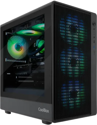 Torre CoolBox GM350 Darkface microATX con USB-C