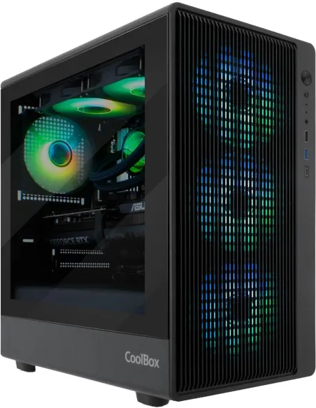 Torre CoolBox GM350 Darkface microATX con USB-C