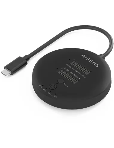 Dock NVMe AISENS ASDS-2M2N05-BK doble bahía USB-C 20 Gbps