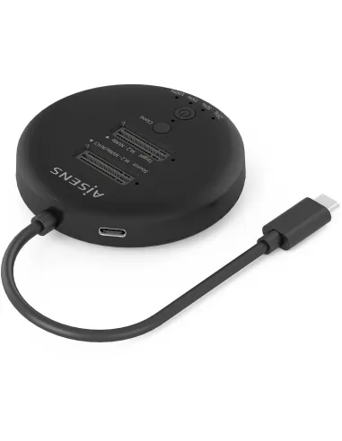 Dock NVMe AISENS ASDS-2M2N05-BK doble bahía USB-C 20 Gbps