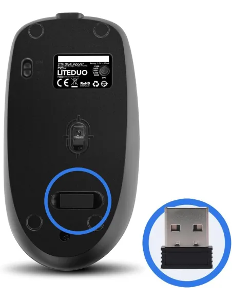 NOX Lite Duo: combo inalámbrico recargable ES