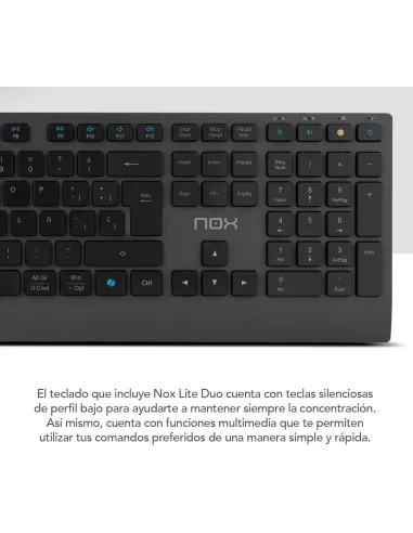 NOX Lite Duo: combo inalámbrico recargable ES