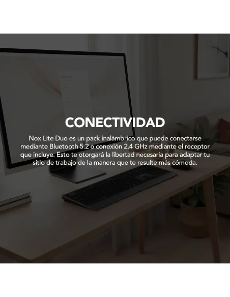 NOX Lite Duo: combo inalámbrico recargable ES