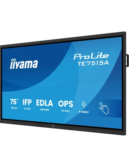 Panel interactivo 75" 4K USB-C Iiyama ProLite TE7515A-B2AG