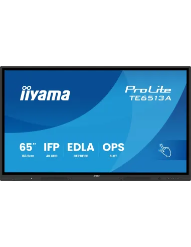 Iiyama ProLite TE6513A-B2AG Panel Interactivo 4K de 65" con Android 14-EDLA