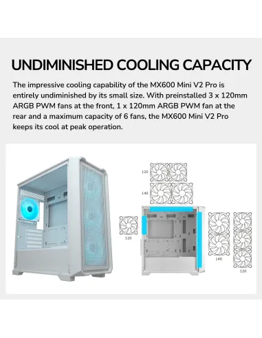 Cougar MX600 Mini V2 Pro White: mini torre mATX