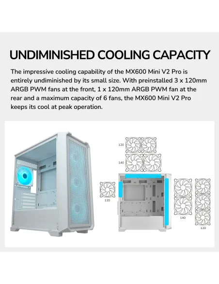 Cougar MX600 Mini V2 Pro White: mini torre mATX