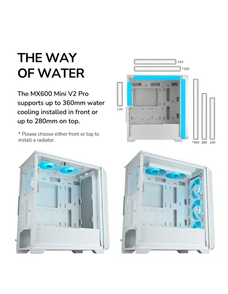 Cougar MX600 Mini V2 Pro White: mini torre mATX