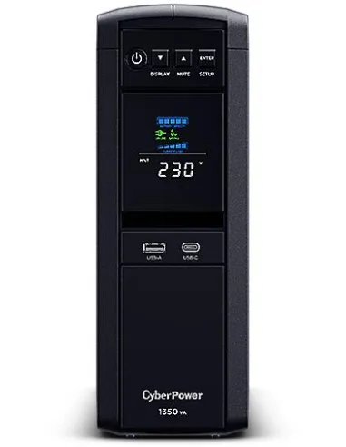 CyberPower CP1350EPFCLCD SAI Línea Interactiva de 1350VA 810W 6 Puertos Schuko y Pantalla LCD