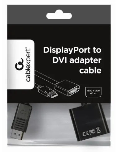 Gembird A-DPM-VGAF-02 Adaptador de Imagen DisplayPort a VGA WUXGA 15 cm Negro