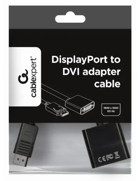 Gembird A-DPM-VGAF-02 Adaptador de Imagen DisplayPort a VGA WUXGA 15 cm Negro