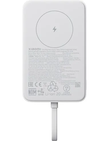 Power bank Xiaomi Magnetic Power Bank 10000 Blanca
