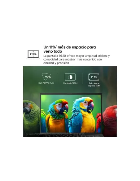 Portátil LG gram 14Z95U-G.AU85BN de 14" , 32GB y 1,12 kg